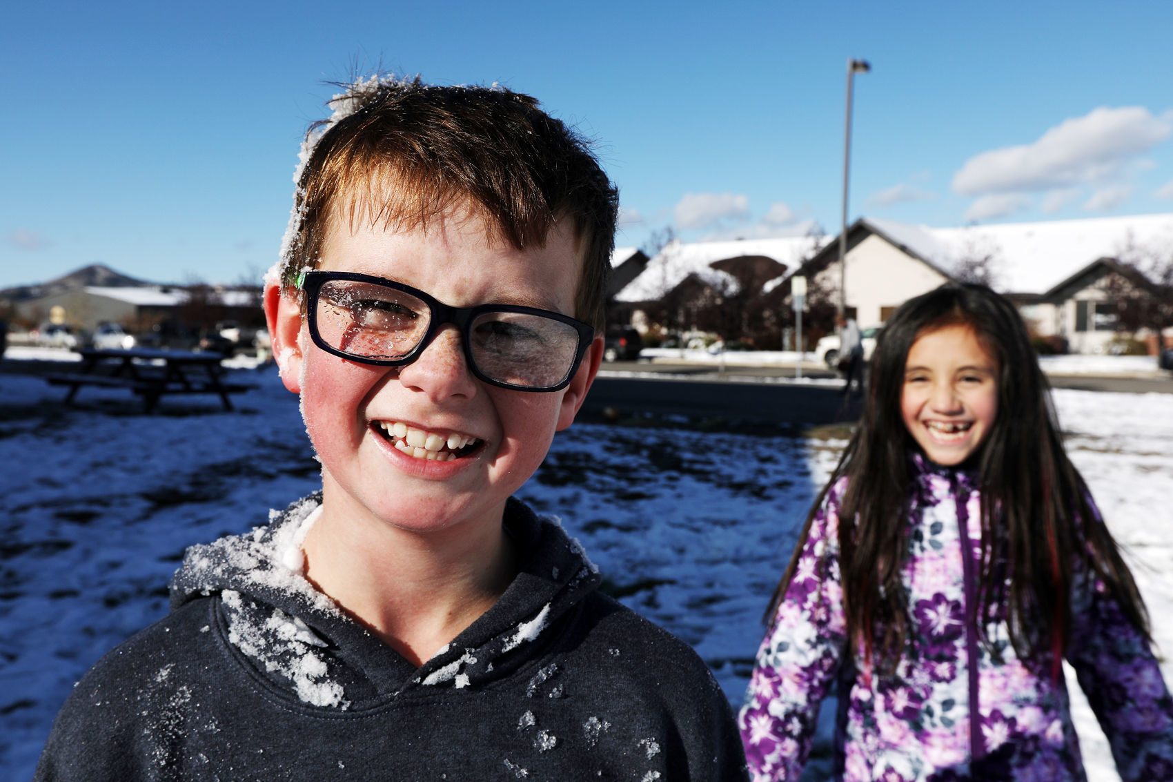 Butte kids make the most of an early snowstorm